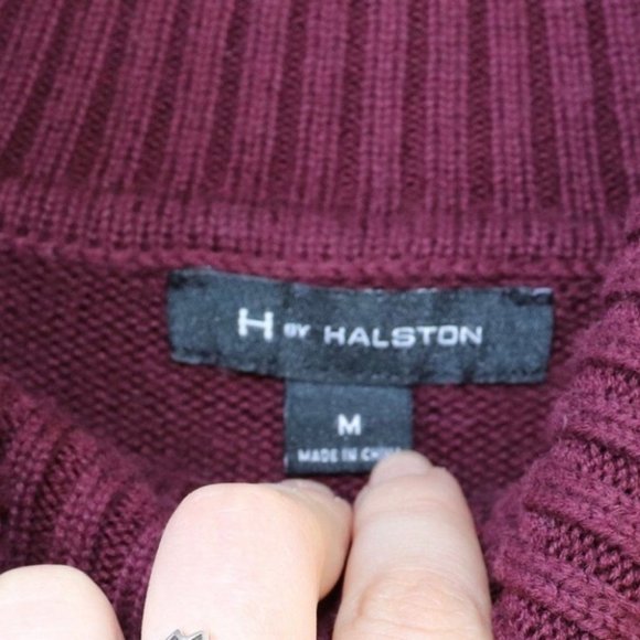 Halston Heritage Maroon Turtleneck Sweater - Picture 5 of 5
